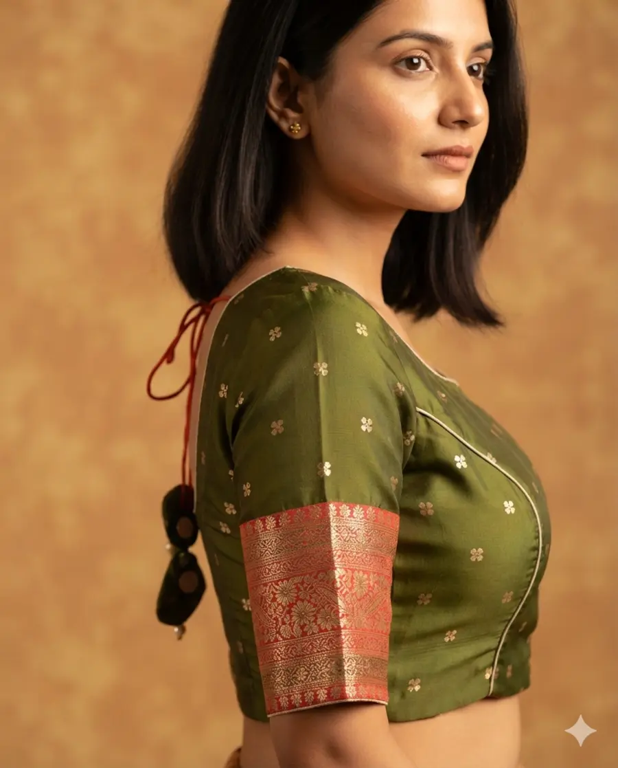 Kanjivaram Bloom — Sleeve detail